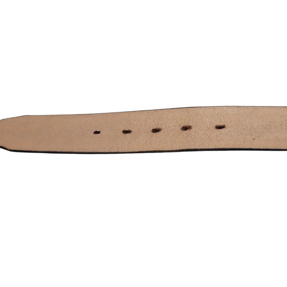 Vintage Stamped Leather Western Belt Made In The USA Size 46 - Picture 9 of 11